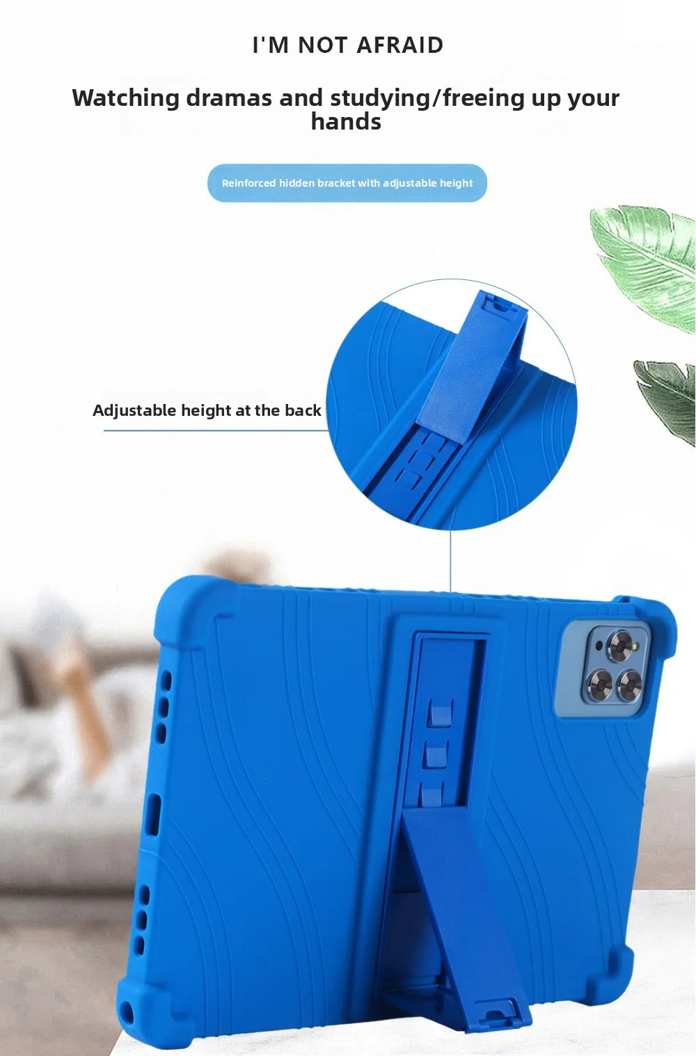 FÜR FEZAWIO F11 Hülle 10 Zoll Silikon stoßfeste Standabdeckung kinderfreundlicher Fallschutz für Tablets – Detail 3