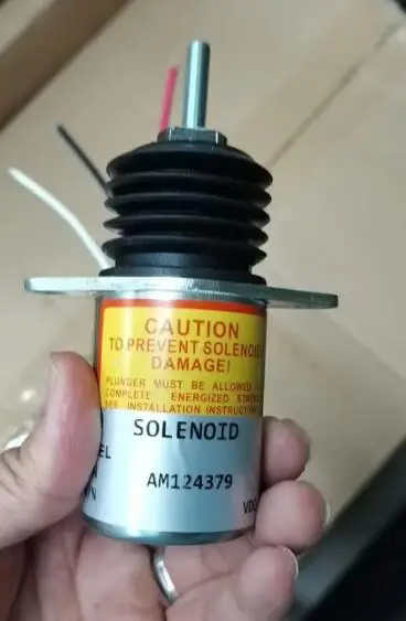 

12V Diesel Engine Shutdown Shut off Stop Solenoid Valve AM124379 Fit For Deere 415 455 F915 F925 F935 P610-A1V12 Flameout