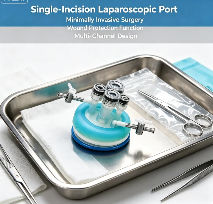Multi‑Channel SILS Laparoscopic Single‑Incision Port Device Equipped With Wound Protector Minimally Invasive Surgery Accessory