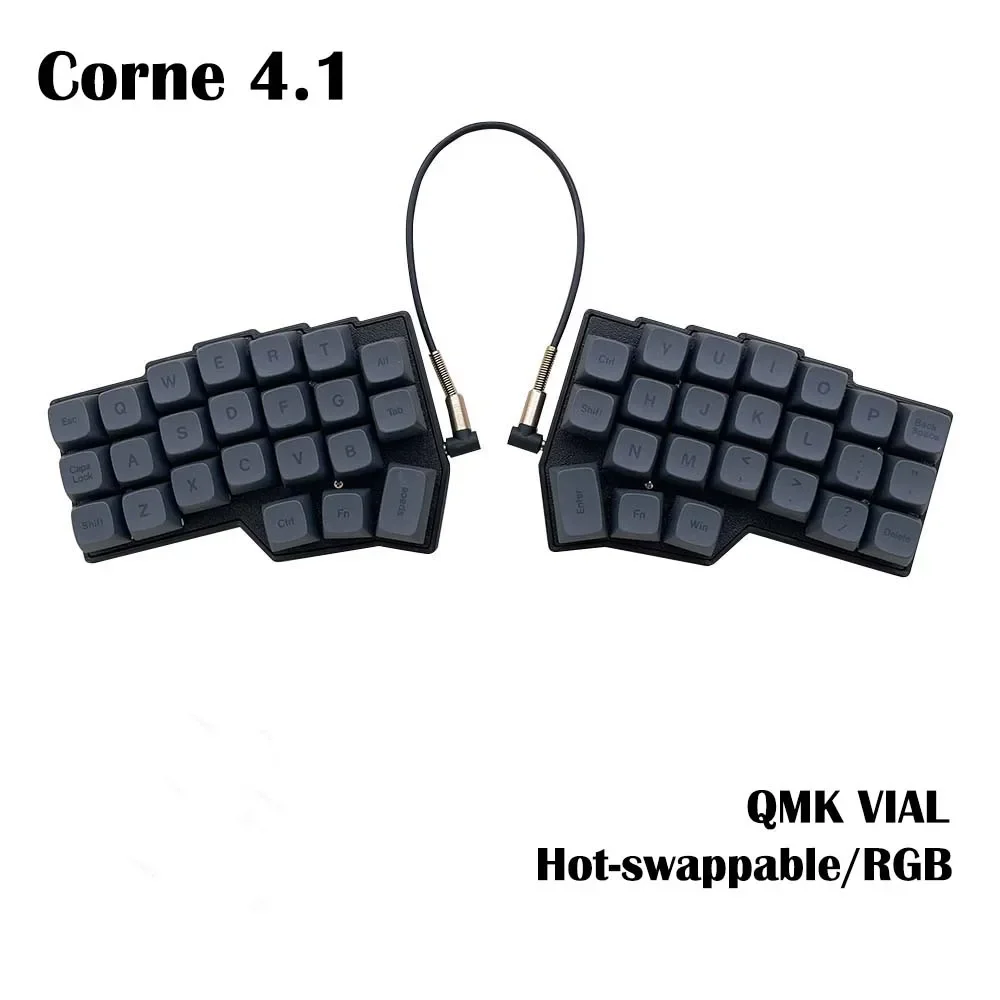 Corne V4.1 Split Ergonomics Hot-swappable MX Mechanical Keyboard Wired South RGB VIAL fully rogrammable