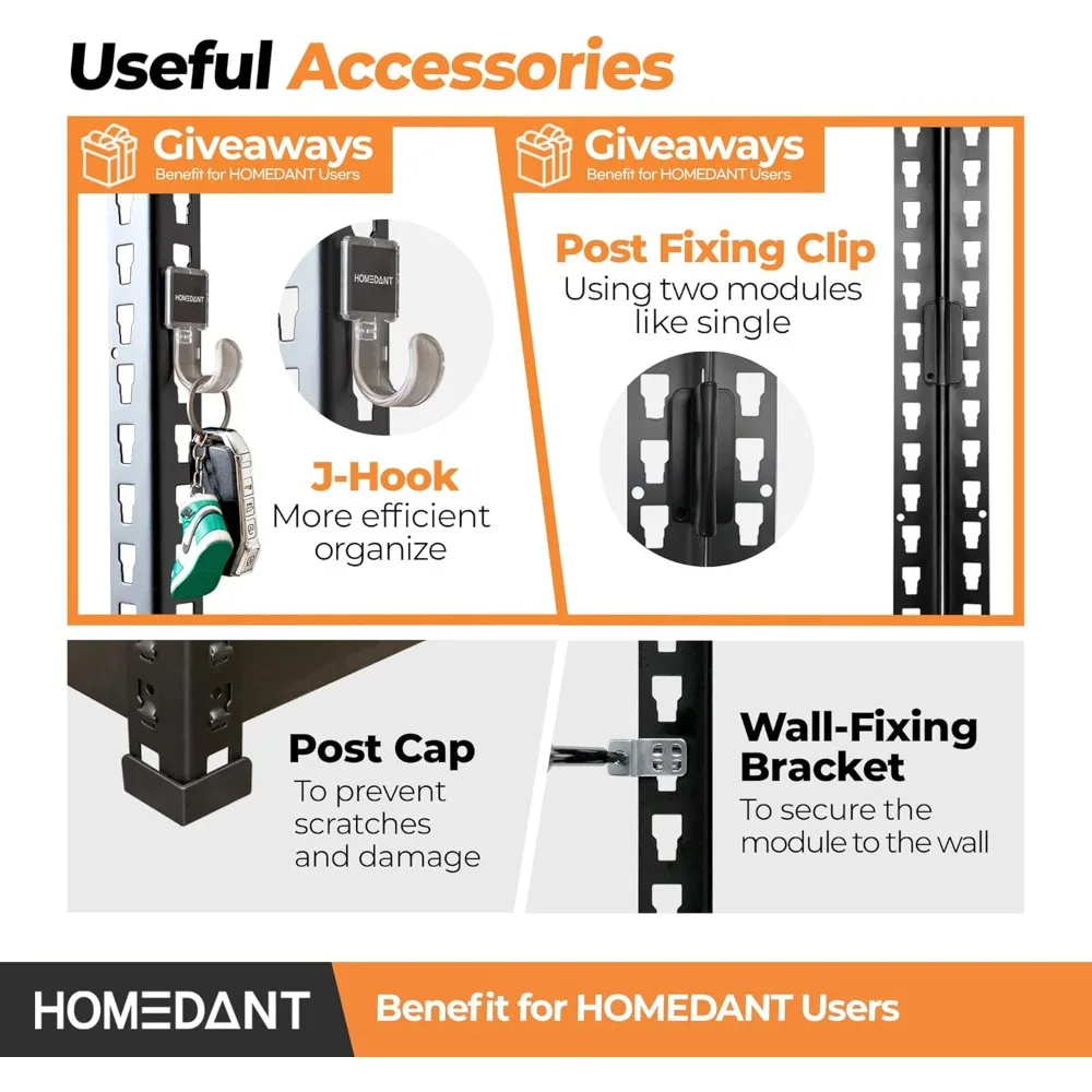 5 الطبقة رفوف التخزين قابل للتعديل مغلفة Boltless المرآب رفوف معدنية وحدة الثقيلة فائدة رف الرف مستودع #6