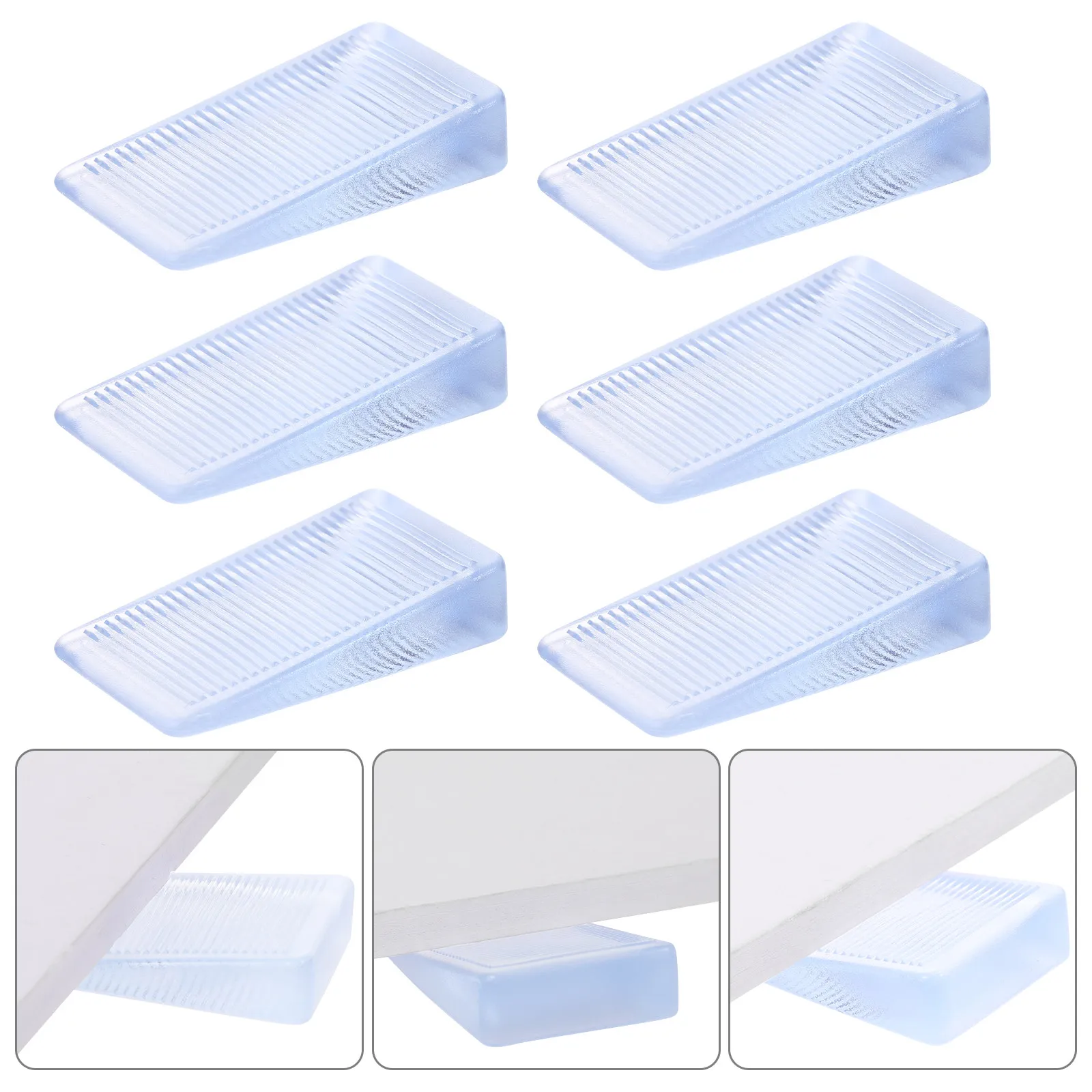 12Pcs Wear-Resistant PVC Furniture Levelers Stable Stacking Shims for Uneven Floors Tables Sofas Cabinets Door Stopper Household