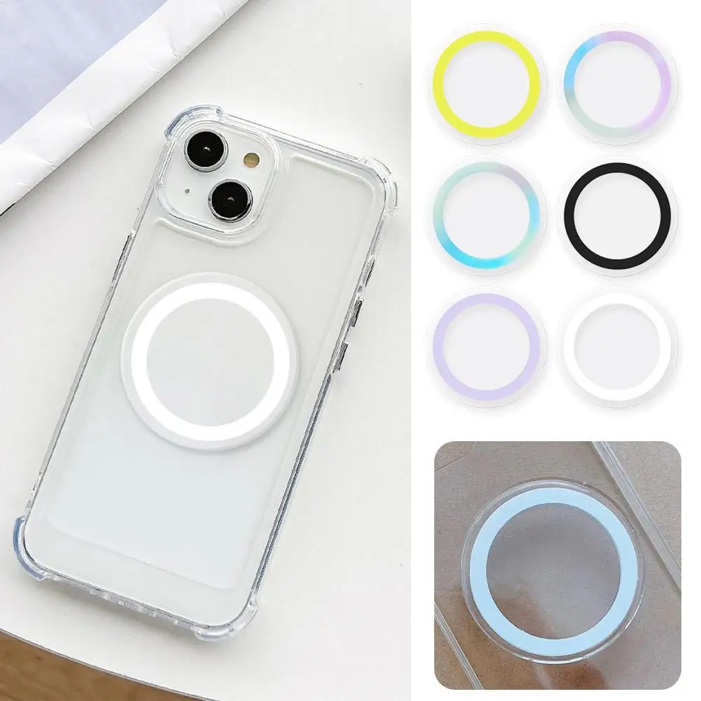 Round Mac Safe Magnetic Base Sticker For IPhone 15 14 13 12 Pro Max Socket Pocket Grip Bracket Expanding Stand Holder