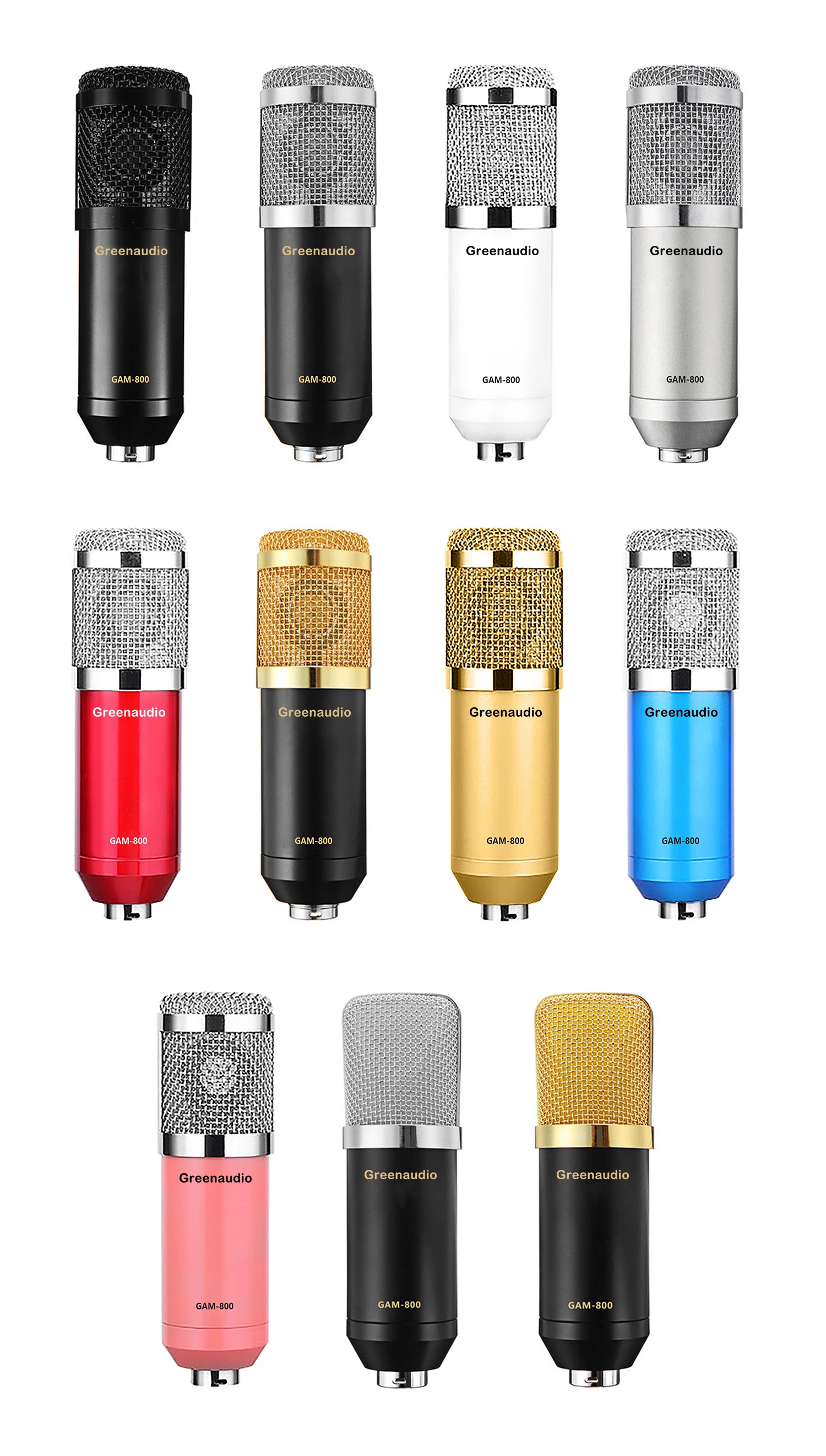 GAM-800K 2022 أحدث مجموعة بطاقات الصوت للميكروفون المكثف لميكروفون ستوديو الكاريوكي مع التسجيل