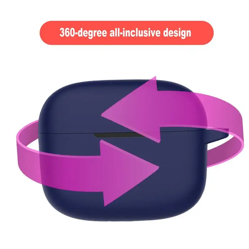 سماعة شحن صندوق سيليكون واقية الحال بالنسبة Qcys T19 شحن صندوق المضادة للخدش اللاسلكية الأزرق الأسنان سماعة غطاء