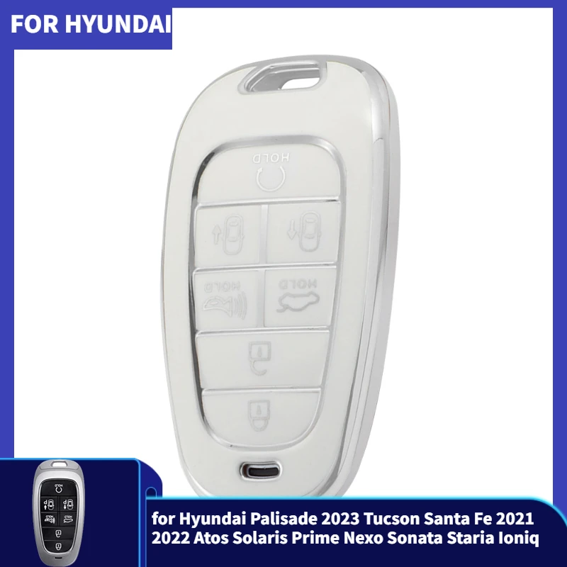 TPU Key pokrowiec na Hyundai Palisade 2023 Tucson Santa Fe 2021 2022 Atos Solaris Prime Nexo Sonata Staria Ioniq obudowa kluczyka do samochodu