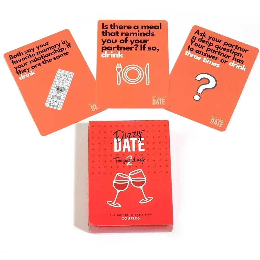 2023 NEW Dizzy Date Card Game For Couples Date Nights Game 100 Cards And Parties Perfect Couples Gift Beer Pressure