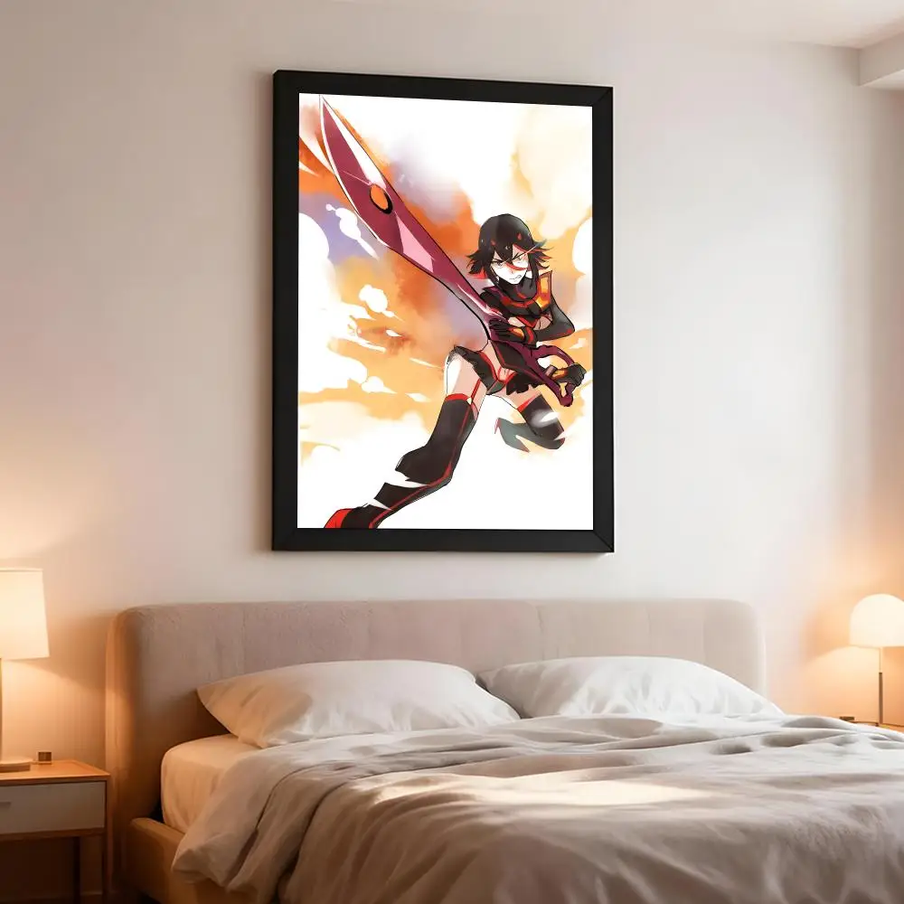 Passionate Anime K-Kill la Kill Poster Artistic Peel-Off Wall Decor, Indoor Outdoor Home Ornament for Collectors