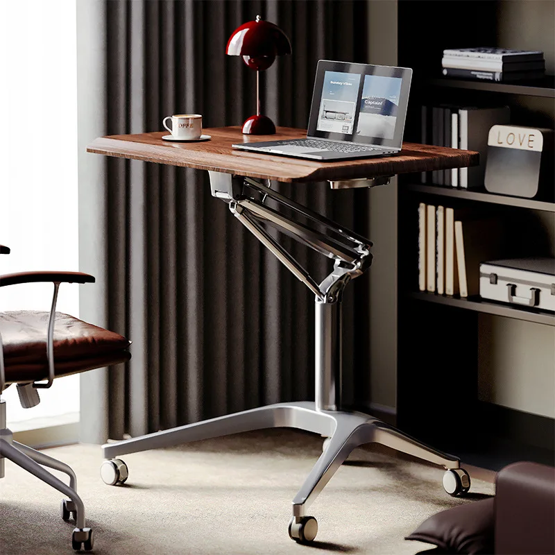 

Pneumatic lifting computer desk Standing workbench Household writing desk Small notebook removable