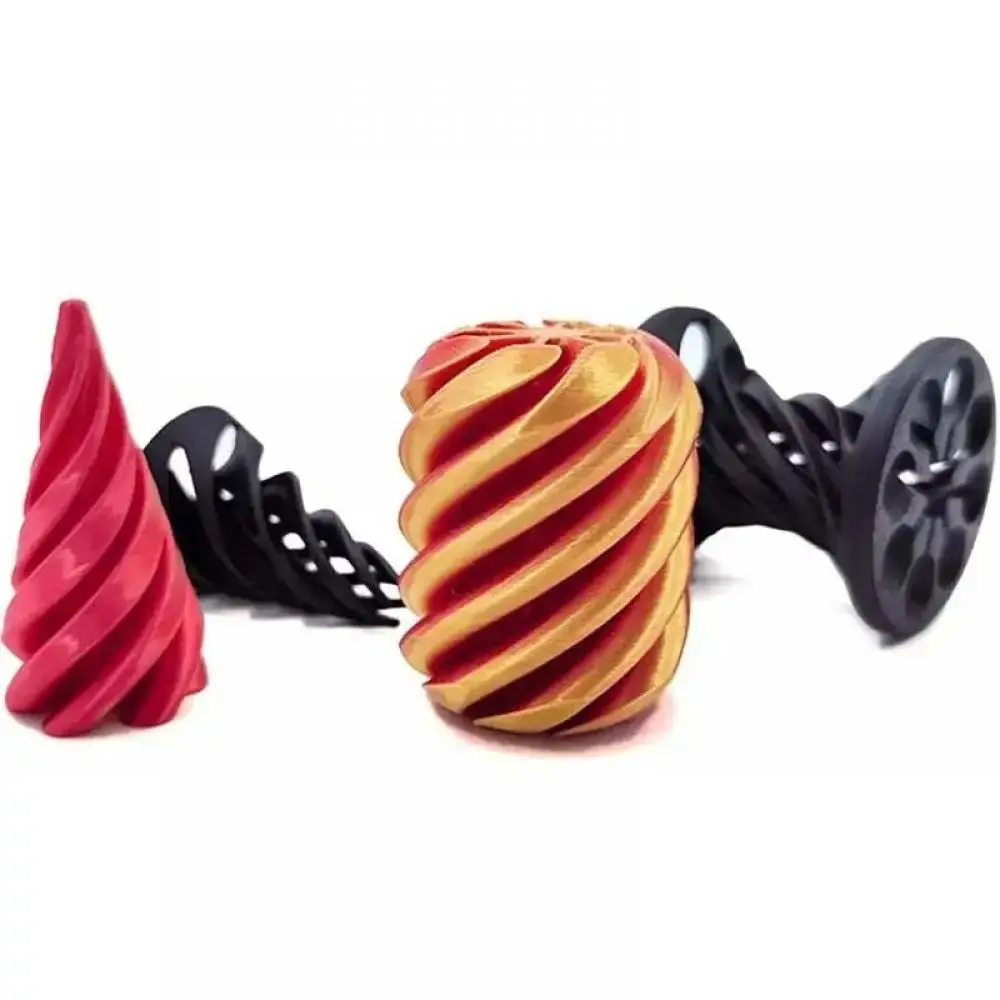 3D Printed Spiral Cone Fidget Toy Vortex Thread Illusion Pyramid Passthrough Sculpture Spiral Cone Decompression Kids Gift