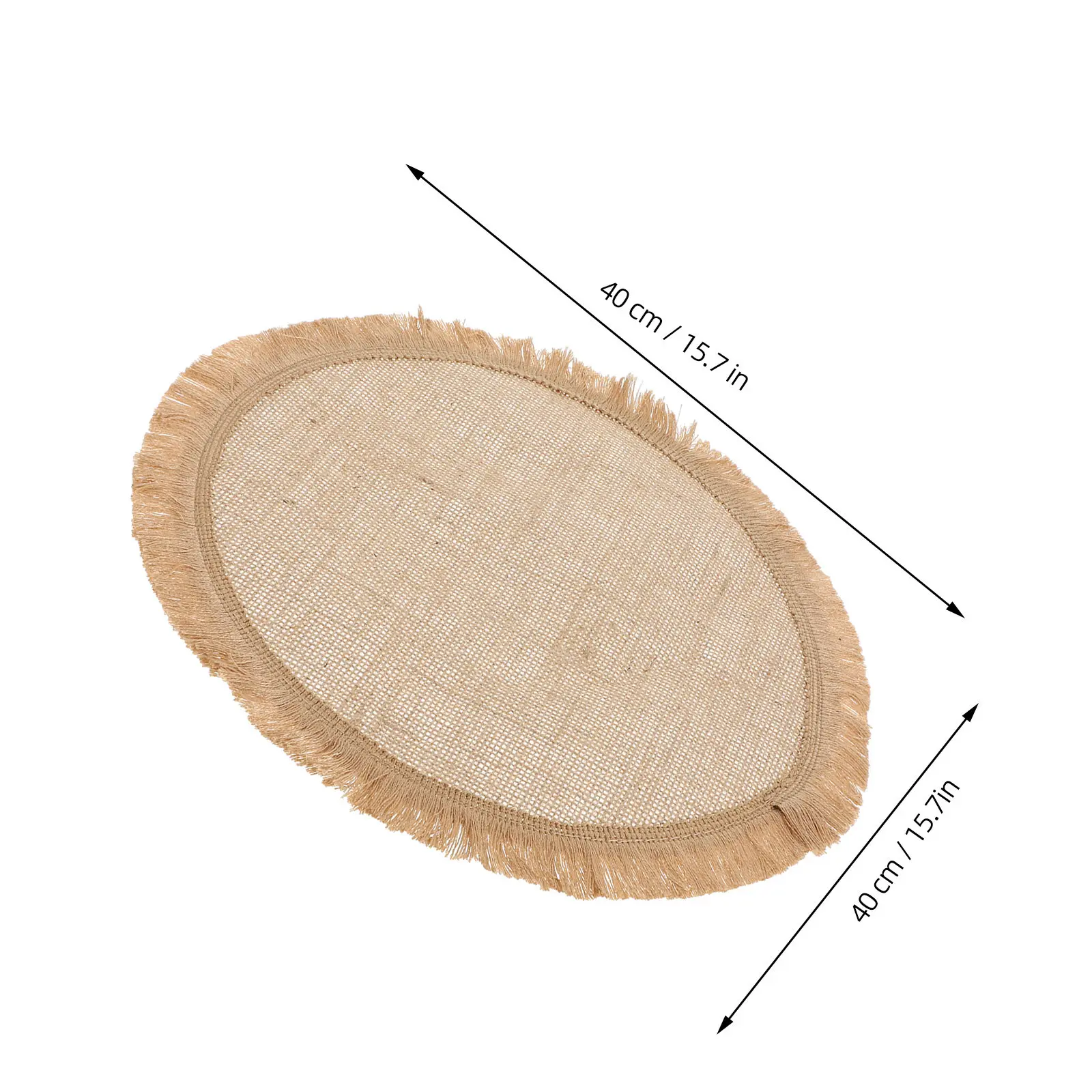 Burlap Round Placemat Rustic Farmhouse Table Cup Holder Coaster Decorative Restaurant Table Coasters for Drinks Aesthetic