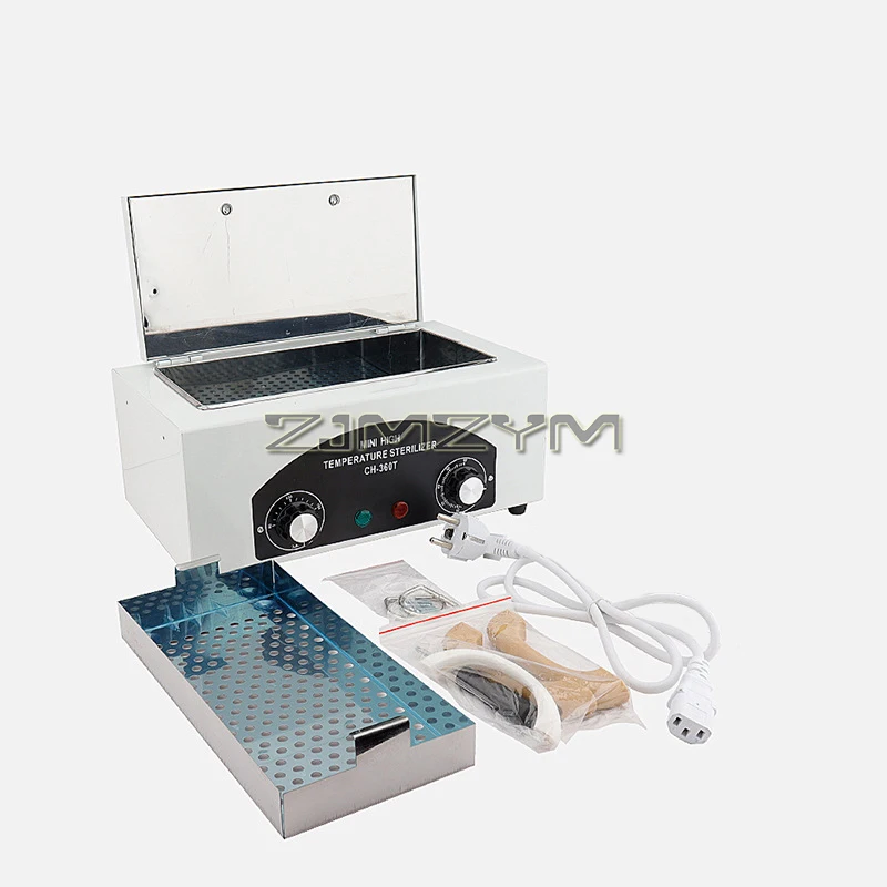 صندوق تنظيف أدوات معدني بدرجة حرارة عالية مع معقم للحرارة الجافة مع تحكم في درجة الحرارة ومؤقت، لأظافر صالونات التجميل والسبا