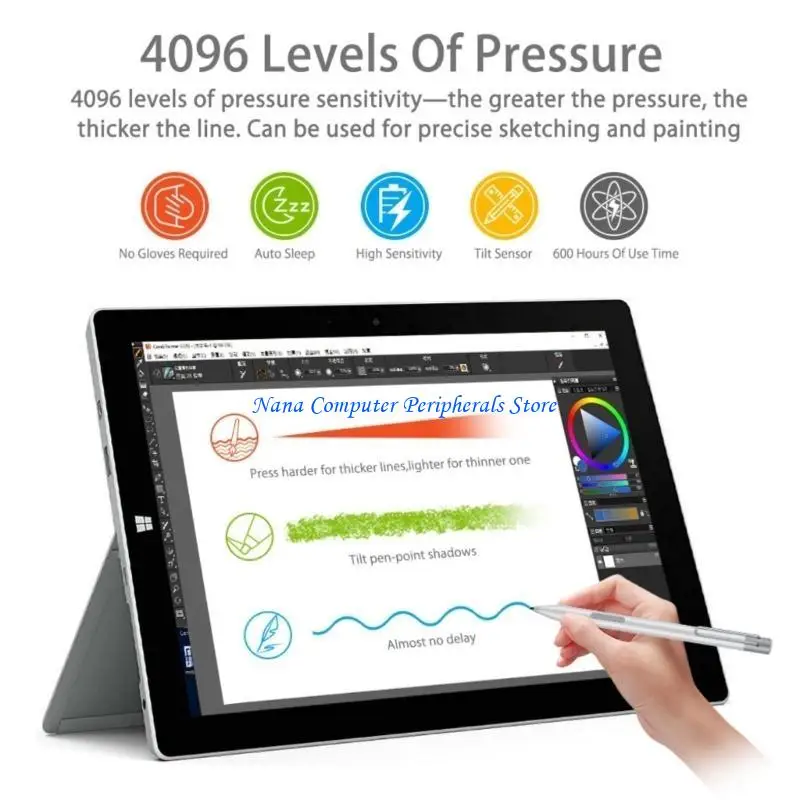 

F68C Advanced Pressure Sensitive Pen Accurate Tablets Writing Tool Artists Students