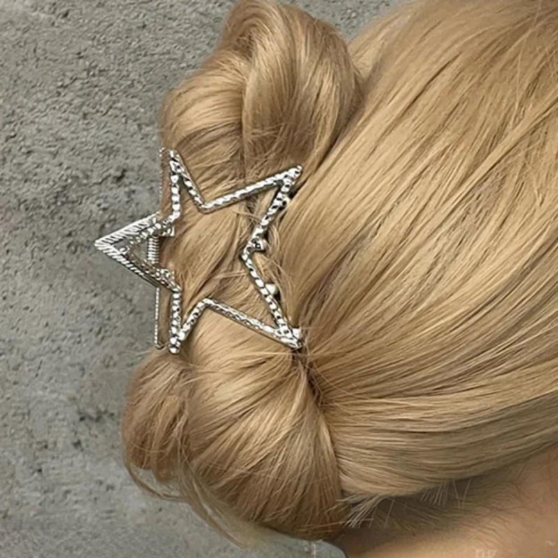 

2023 Harajuku Hollow Star Pentagram Star Hair Claws Sweet Cool Charm Trend Hair Clip for Women Aesthetics Y2k Hair Accessories