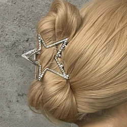 2023 Harajuku Hollow Star Pentagram Star Hair Claws Sweet Cool Charm Trend Hair Clip for Women Aesthetics Y2k Hair Accessories