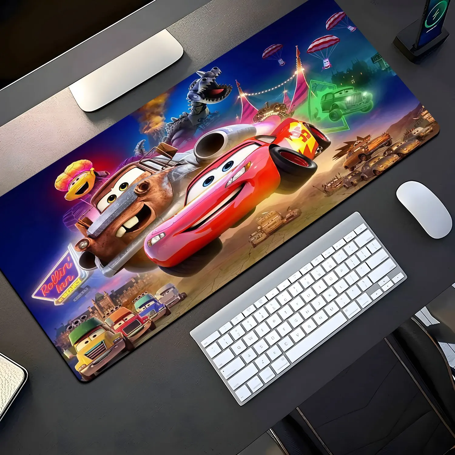 

1 шт. официально лицензированный коврик для мыши Disney Pixar Cars Movie с молнией McQueen, Mater, Finn и Sulley — большой нескользящий стол