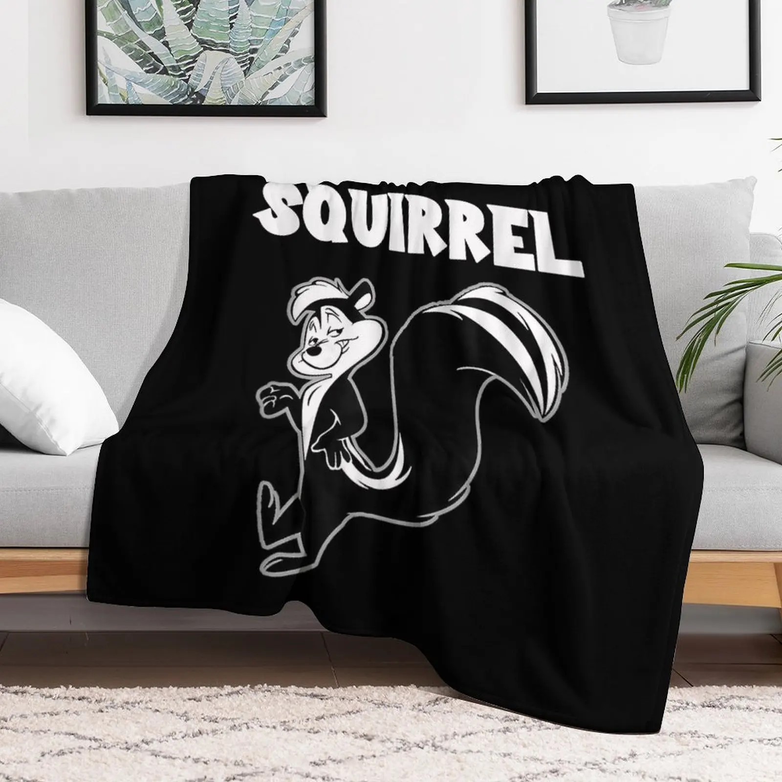 Skunk Fart squirrel funny joke Throw Blanket Extra Large Throw Luxury Designer Blankets For Bed Blankets For Baby Blankets