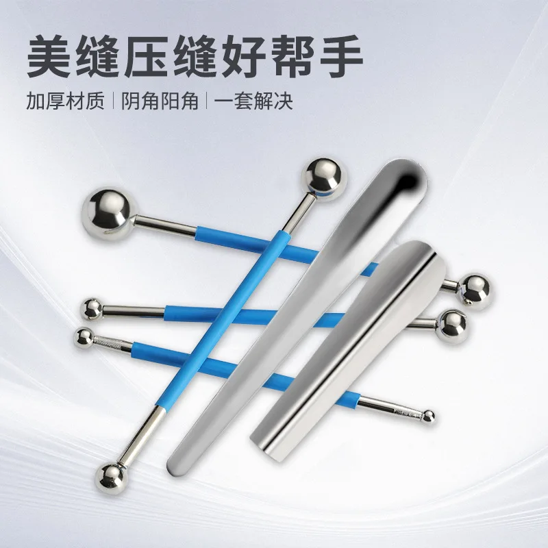 Tile Grouting Tool Set, Tile Grout Cleaning and Filling Tools, Three-Piece Press Ball and Grout Cleaning Knife