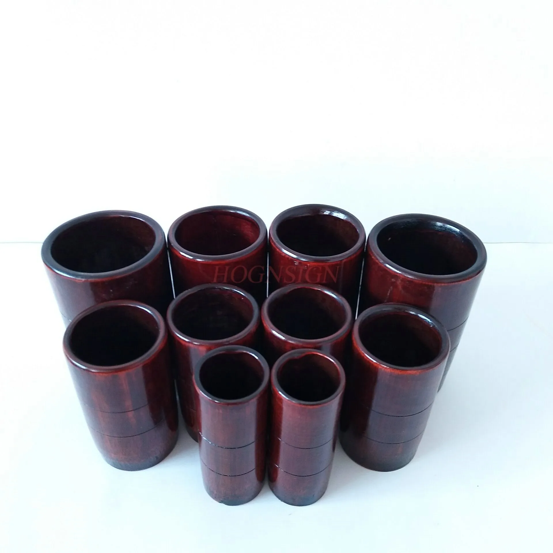 10pcs Tradition Chinese Carbonized Bamboo Cupping Wood Cans Suction Tanks Cups Fire Cupping Set Acupuncture Therapy Cups