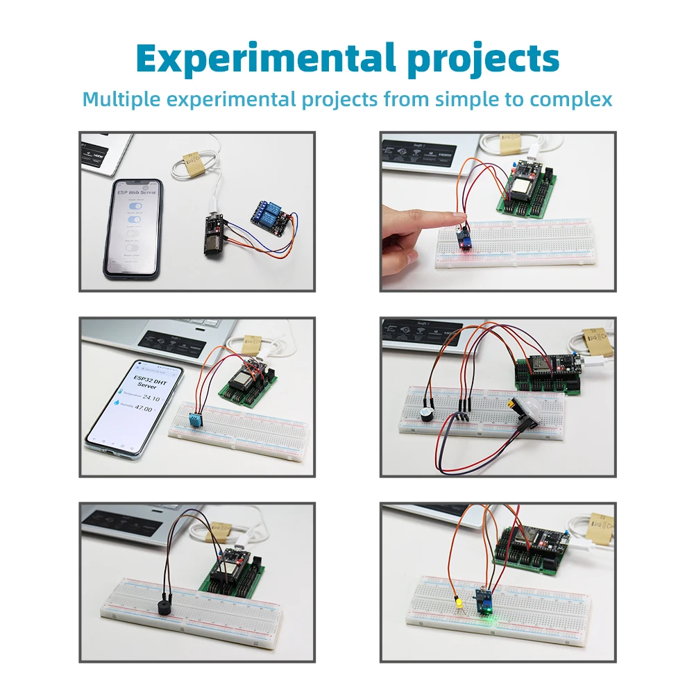 ESP32 Starter Kit para Programação Arduino, WiFi IOT, Equipamentos de Automação, Tecnologia, Inovação, Best Selling Electronics Kits