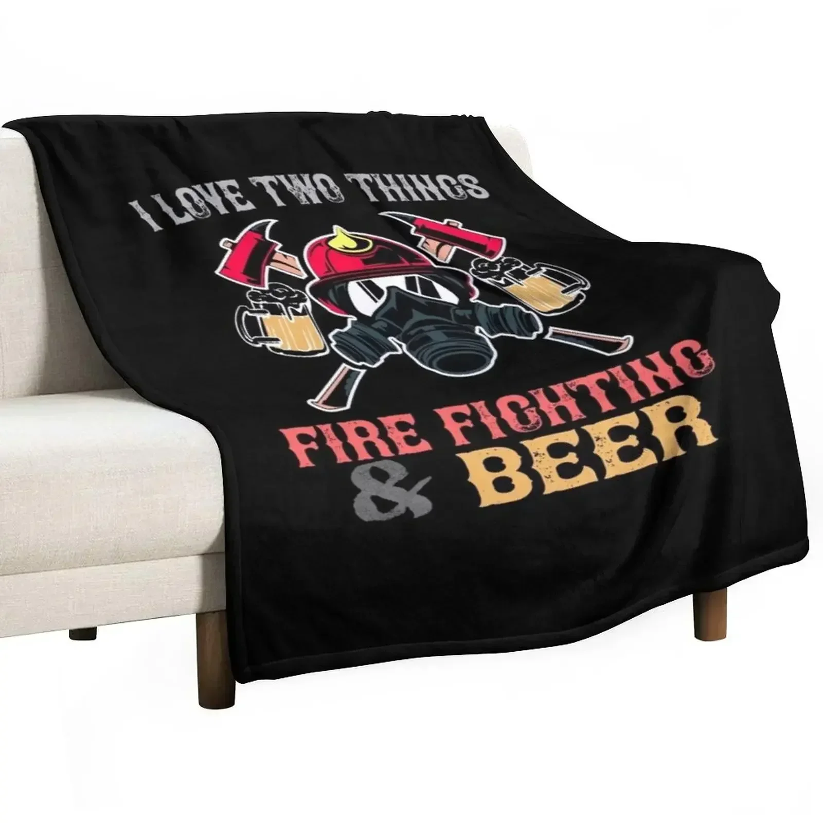 Firefighter Fire Brigade Sayings Beer Throw Blanket Thin sofa bed Blankets