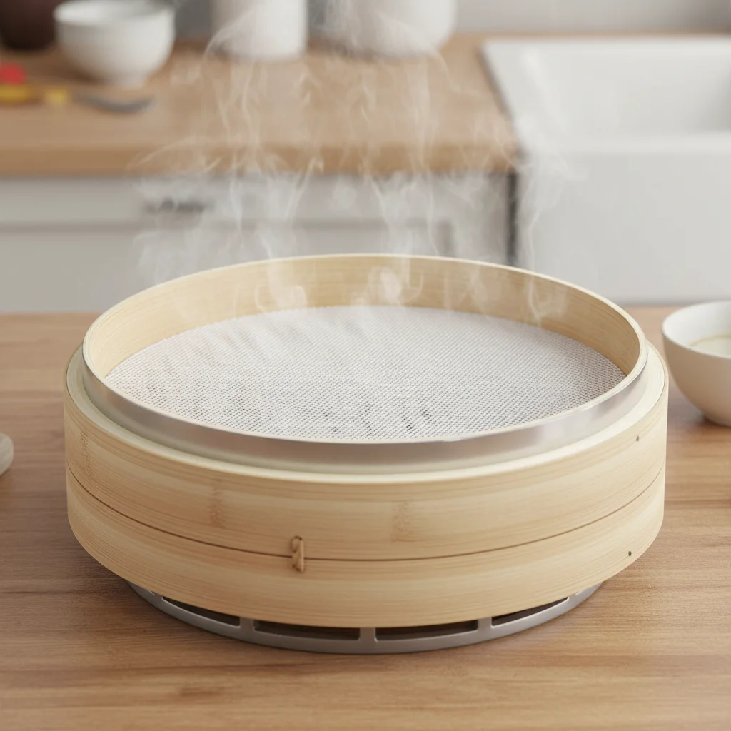 

Durable Non-Stick Round Steamer Mesh Pad Thickened Kitchen Baking Accessories Silicone Dehydrator Sheets Reusable Steamer Mat