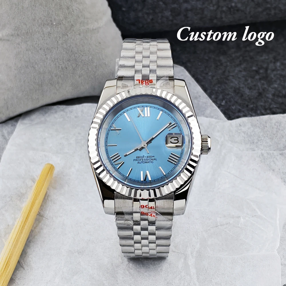 

Часы NH35, 36 мм/39 мм, часы с индивидуальным логотипом, часы из нержавеющей стали, мужские часы с сапфировым стеклом, часы с механизмом NH35