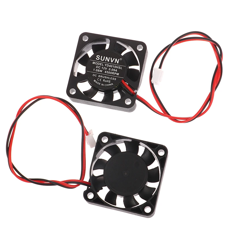 مبتكرة وعملية ل 4010 تحمل الزيت بدون فرش التبريد 2PIN SUNVN 40 مللي متر كتم مروحة تبديد الحرارة تيار مستمر 5 فولت 12 فولت 24 فولت #4