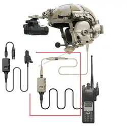 Auriculares tácticos U174 PTT V20 para radios Serie K Head/XTS