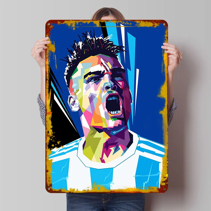 Martinez Pop-Art-Stil Druckposter Individualisierte Retro-Wandkunst Vintage Metallschilder für Fans Dekoration Wohnzimmer-Dekor Männer