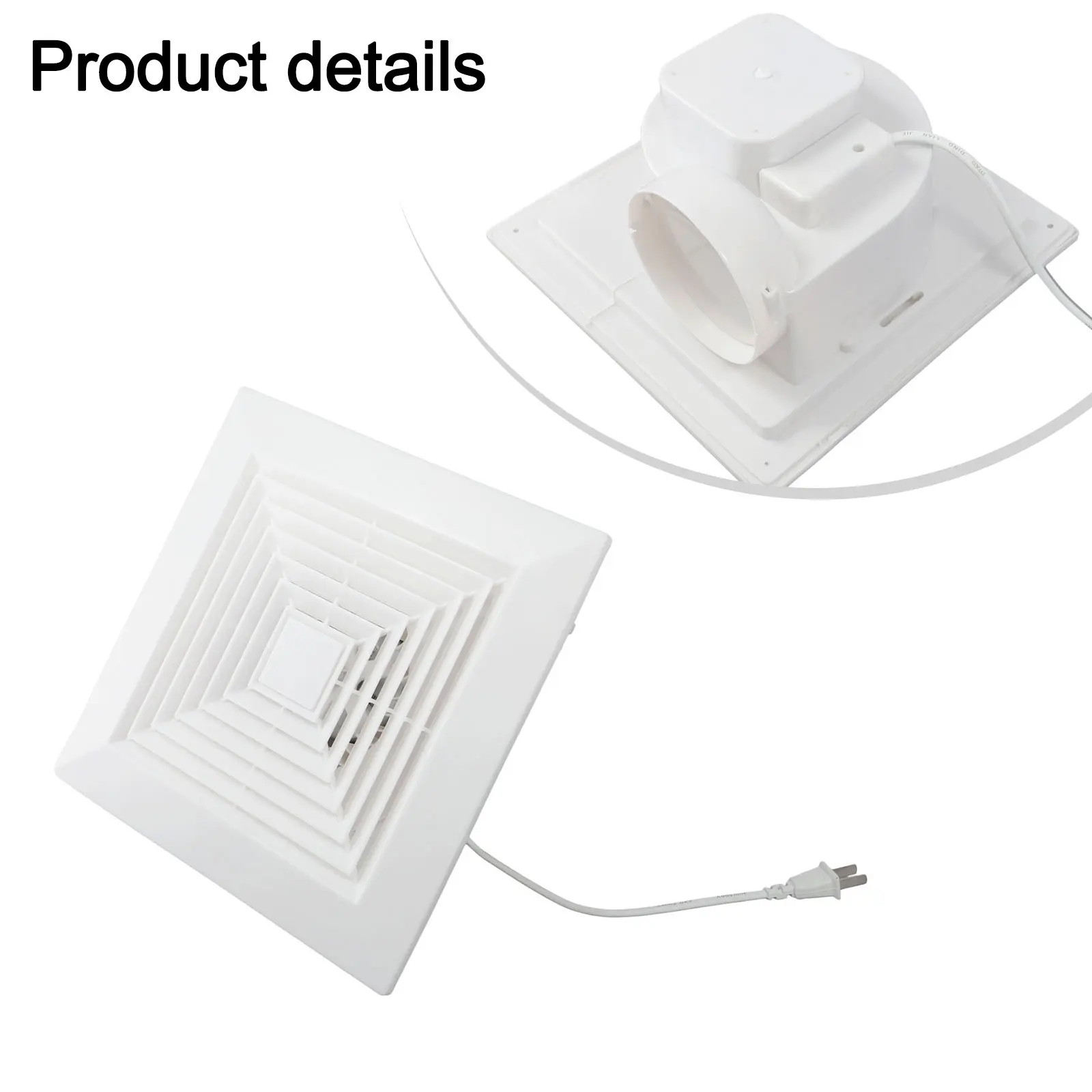 Compact Square Ventilation Fan for Wall or Ceiling Use Efficiently Reduces Smoke While Blending Seamlessly with Your Space