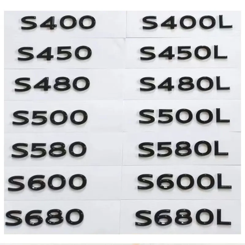 لمرسيدس بنز مايوخ سلسلة الجذع وضع العلامات GLS 400 450 480 500 600 680 S480 580 600 عدد شارة مجددة اكسسوارات السيارات