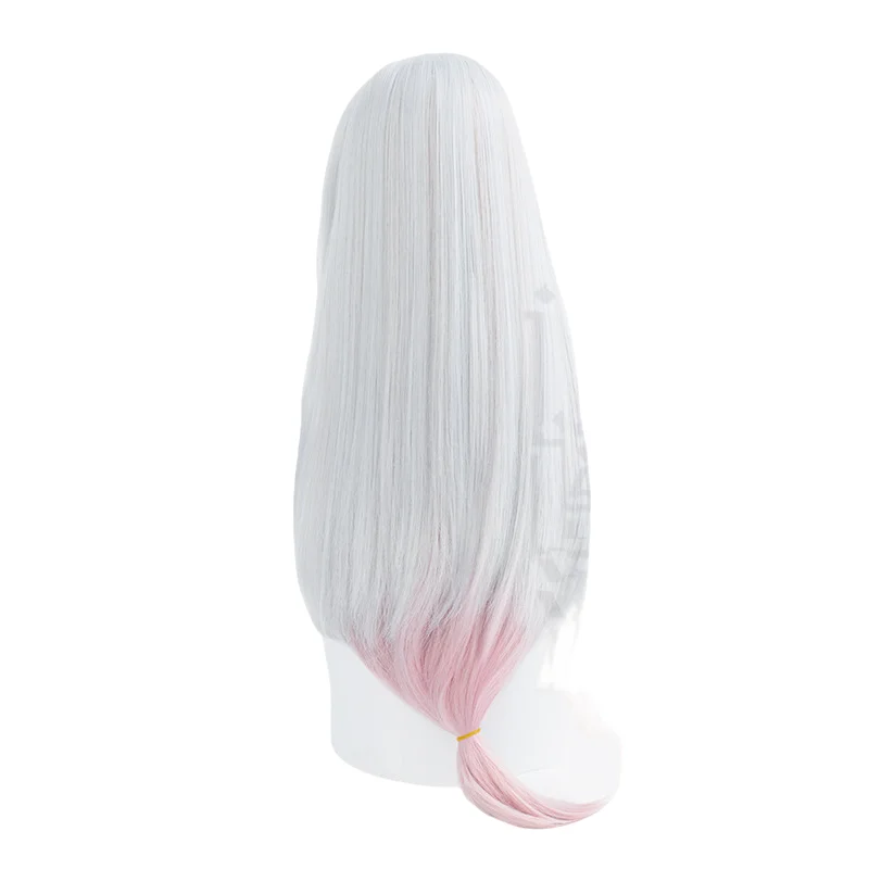 Anime lzumi Sagiri Cos Wig 80CM Silver Powder Gradient Hair Heat Resistant Synthetic Hair Halloween Party Cosplay Wigs+Wig Cap