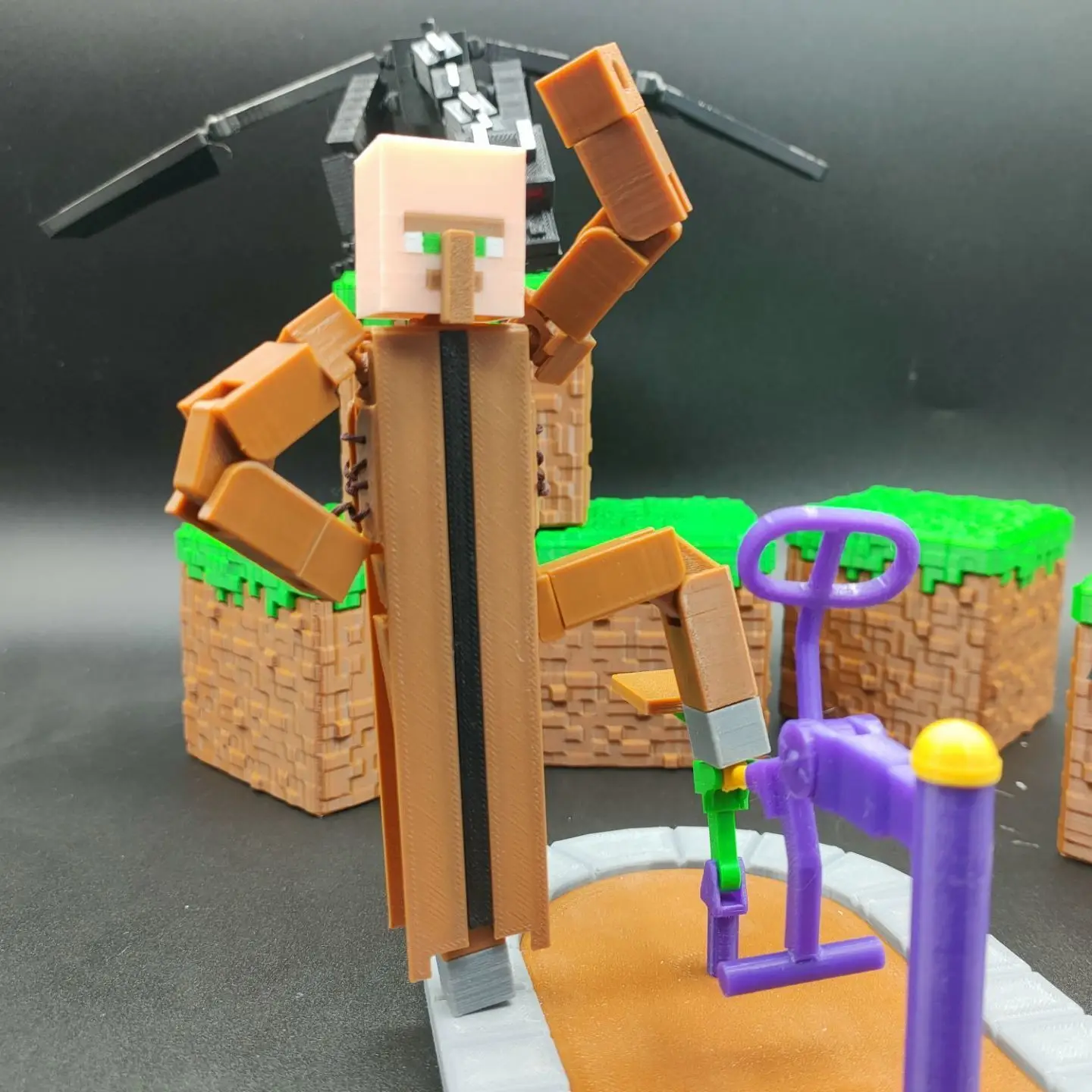 3D Printed Steve Black Enderman Mutant Multi-Jointed Movable Toys Figures Toys For Kids & Adults Parent-children Game Gifts