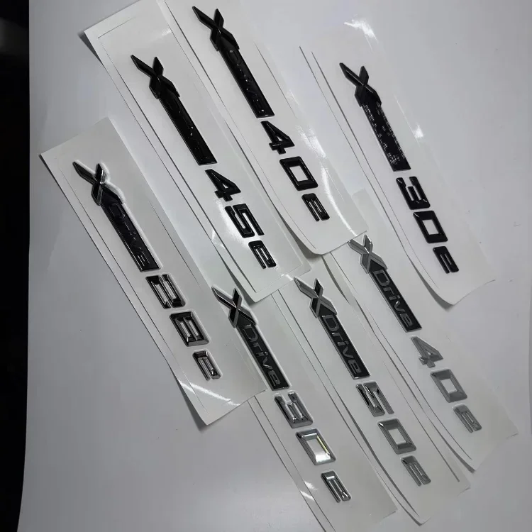 New XDrive 20e 25e 28e 30e 35e 40e 50e 45e Fender Emblem Badge for BMW X1 X2 X3 X4 X5 X6 X7 Car Trunk Sticker