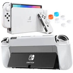 HEYSTOP Dockable funda para Switch modelo OLED, TPU y PC funda protectora Compatible con Nintendo Switch OLED funda