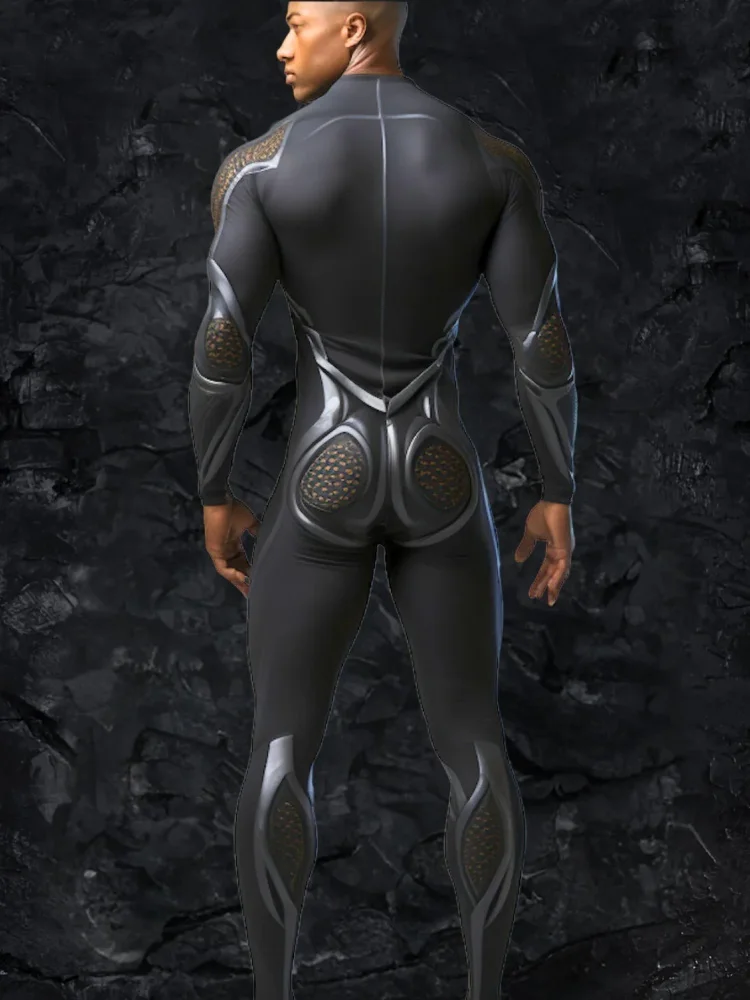 Halloween Smart Künstlerisches Kostüm Herren Technologie-Strumpfhose Karnevalsparty-Strumpfhose Bühnenauftritts-Jumpsuit Stretch-Bodysuit – Detail 12