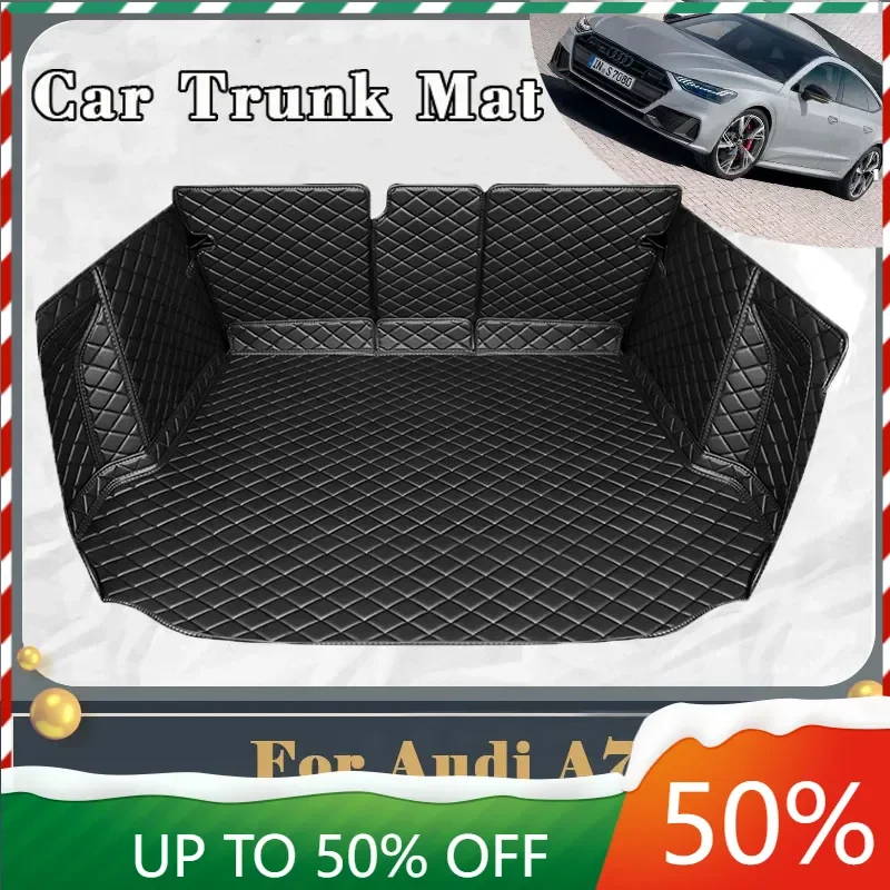 Car Trunk Mat For Audi A7 MK2 4K8 2019~2023 Dirt-resistant Fully Surrounded Trunk Mat Rear Cargo Tray Car Accessories 2021 2022