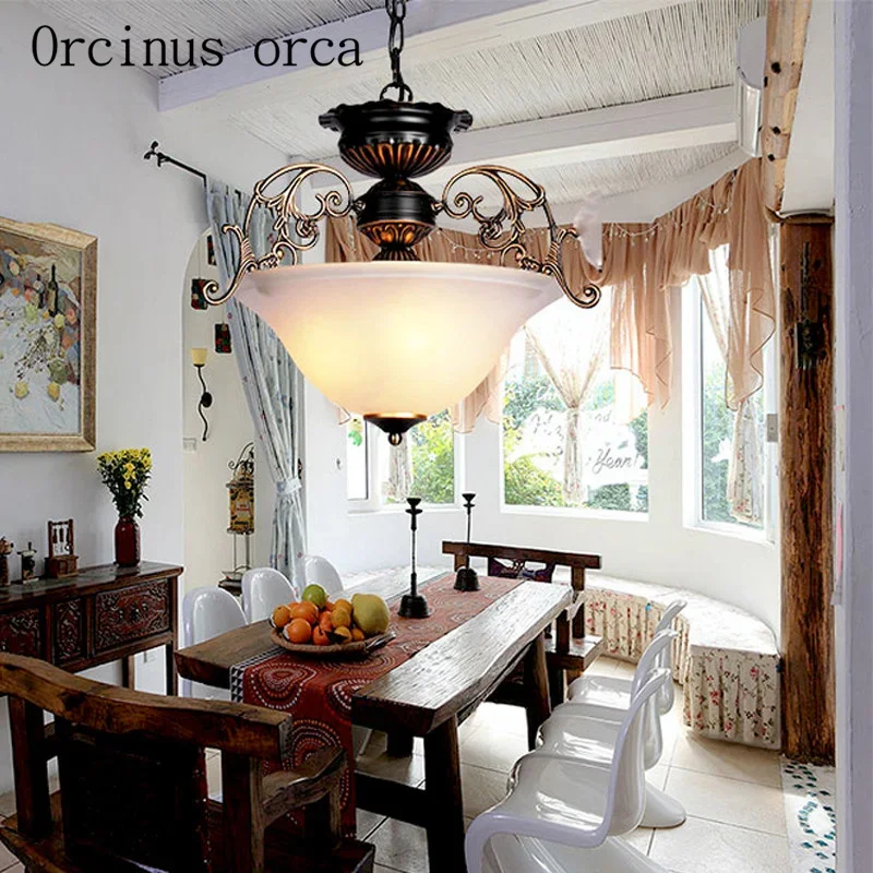 European retro  Chandelier single head LED balcony ceiling light American corridor corridor light