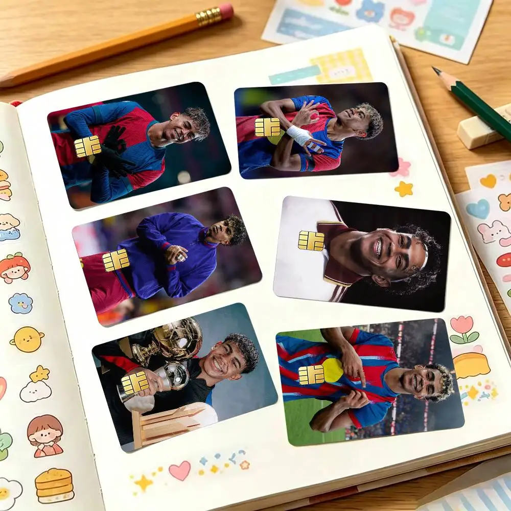 

King Lamine-E Yamals No19 Football Credit Card HD Stickers Game Card Decal Small Chip Waterproof Sticker Gift