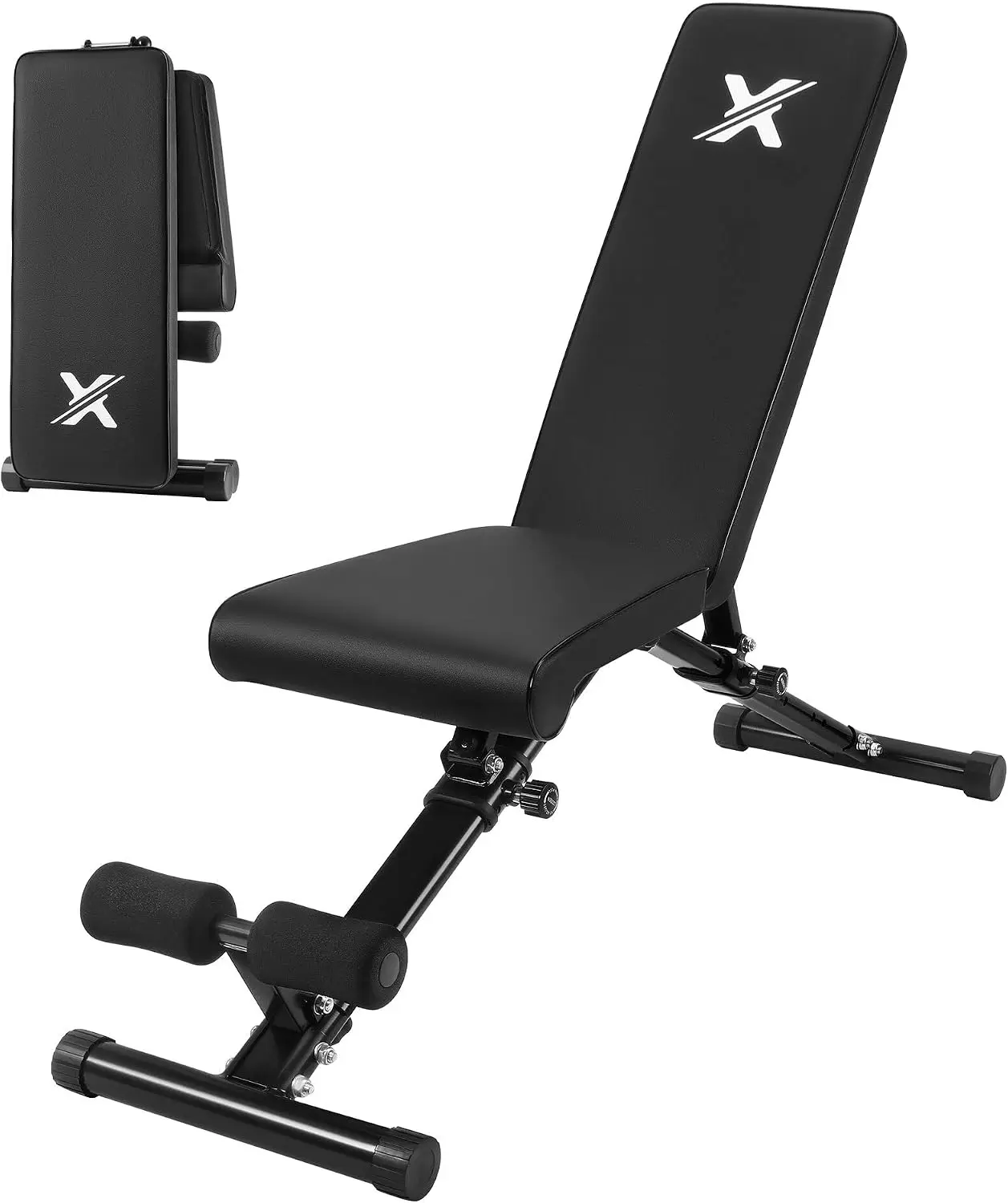 Heavy Duty 770lbs Foldable & Adjustable Workout Bench for Home & Gym Strength Training Bench Press Set