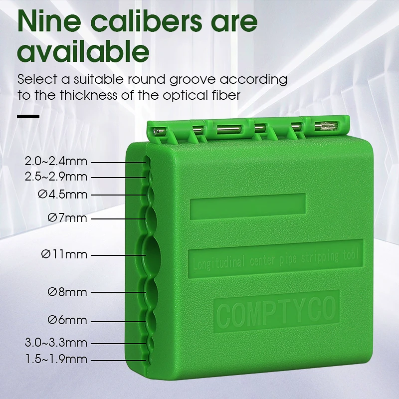 COMPTYCO AUA-09 Fiber Optic Cable Stripper 1.5-11MM Longitudinal Optical Fiber Center Pipe Stripping Tool Ribbon Tube Slitter