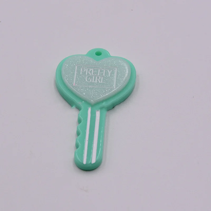 20Pcs Heart Letters Key Flatback Resin Cabochon Kawaii Cabochons Embellishments DIY Jewelry Pendant Charms Accessories 57*31mm