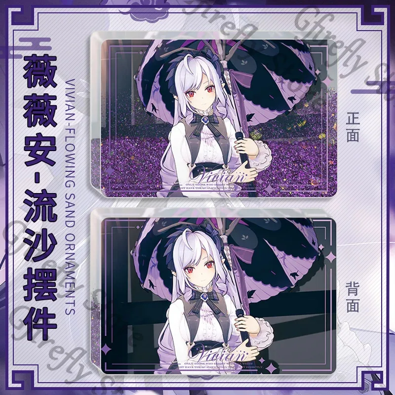 Zenless zona zero areia movediça mahjong anime decoração sinal de pé vivian banshee placa indicativa cartão tijolo ambido presente