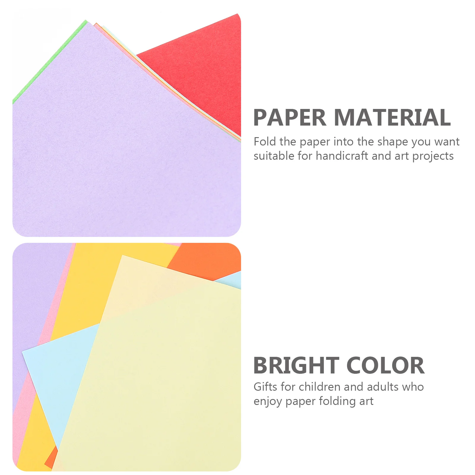 

200pcs Origami Paper Colored Craft Sheets for Wrapping Filler Printer Projects Kids Art Supplies Colorful Construction