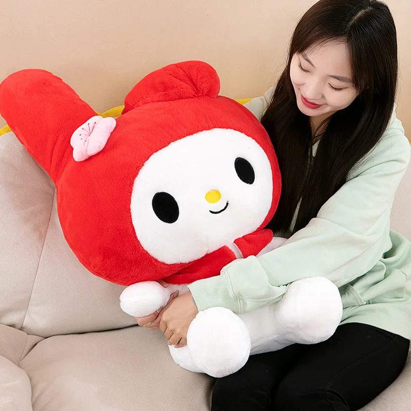 Kawaii Red Melody Plushies Sanrio Character My Melody Cute Soft Plush Dolls Christmas Gifts For Children