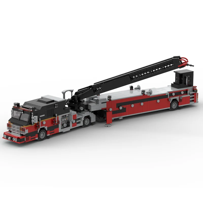 مكافحة الحرائق Moc قوالب بناء سرعة الحارث سلم نموذج التكنولوجيا وحدات كتل هدايا عيد الميلاد اللعب لتقوم بها بنفسك الجمعية #3
