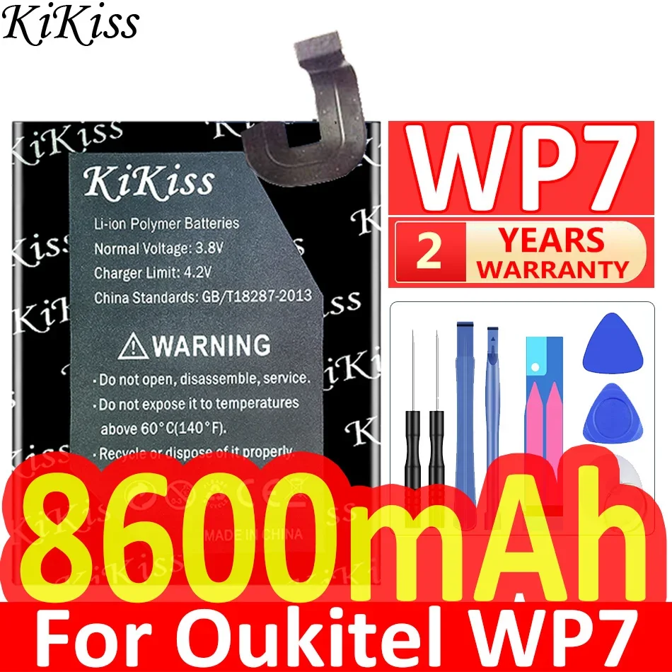 Batería KiKiss para OUKITEL WP9/WP8 Pro/WP8Pro/WP7/WP6/WP5000/WP5/WP2/WP12/WP10/WP1/S73/S75 batería + pista NO