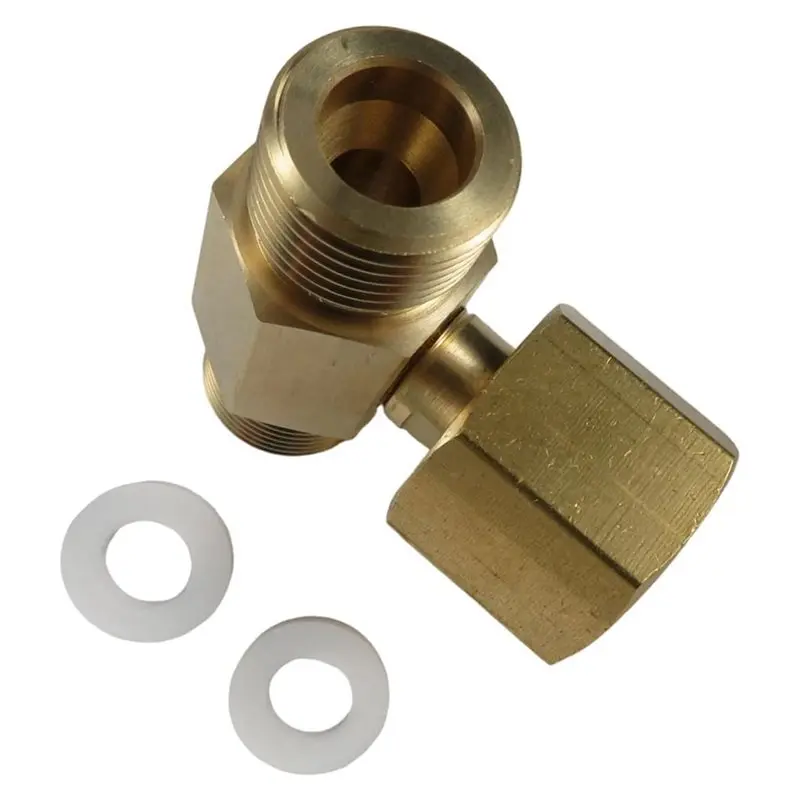 WCS-CO2 Tank Adapter Converter Sodas Cylinder Tees Adapter CO2 Cylinder Tanks Bottle Tees Fitting 3 Way Connector