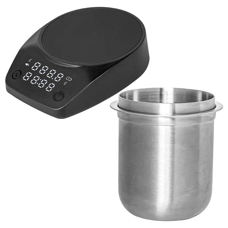 Mini balança de café, balança de temporizador de pesagem de grãos de café italianos, máquina de café, cozinha pequena balança eletrônica de café de 0,1g